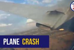 Появилось видео падения самолета в ЮАР, снятое из его салона (видео)
