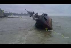 Крушение танкера у одесского побережья сняли с высоты птичьего полета (видео)