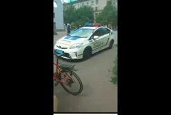 В Запорожье женщина подралась с полицейскими (видео)