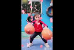 Маленькая баскетболистка прославилась в социальных сетях (видео)