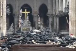 Появилось видео, как выглядит изнутри Нотр-Дам после пожара (видео)