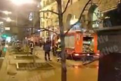 В центре Киева загорелся ресторан (видео)