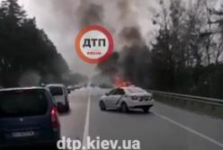 Под Киевом в авто на ходу взорвался газовый баллон (видео)