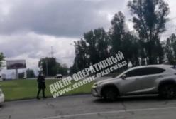 В Днепре Daewoo протаранил Lexus (видео)