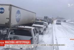 Авария из 70 машин в Канаде (видео)