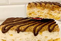 Чудо-торт без выпечки "Карамельный" (видео)