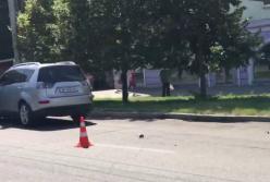 В центре Запорожья маршрутка с пассажирами попала в ДТП (видео)