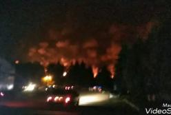 Масштабный пожар в зданиях Минобороны во Львове (видео)