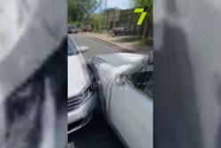 В Одессе произошло ДТП с участием четырех автомобилей (видео)