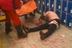 В Харькове мужчина вскрыл себе вены в супермаркете (видео)