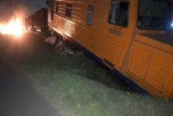 В Одессе поезд сошел с рельсов (видео)