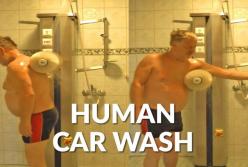 Человеческая автомойка (видео)