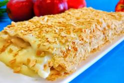 Ленивый торт Наполеон с кремом пломбир без выпечки за 15 минут (видео)