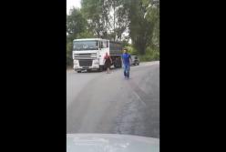 Как спасли птенца фазана в Кривом Роге на трассе (видео)