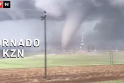 Мощный торнадо вырывал деревья с корнем в ЮАР (видео)