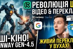 Кінець Голлівуду? Runway Gen-4.5, переклад у навушниках від Google та «ШІ-офіс» 2025: що реально змінилося