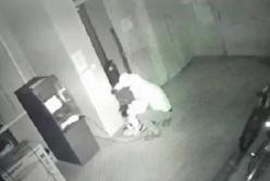 Подрыв банкомата грабителями на Днепропетровщине попал на видео