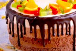 Безумно вкусный торт без выпечки "Три шоколада": нежный десерт с тремя вкусами (видео)