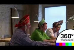 Символ ЧМ 2018 - болельщики в кокошниках с хот-догами 