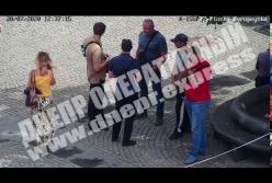 В Днепре задержали мужчину, который избил свою сожительницу в центре города (видео)