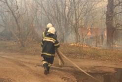 При тушении пожара под Чернобылем пострадал спасатель (видео)