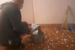 На Днепропетровщине бюллетени погасили топором (видео)