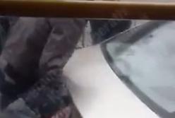 В Киеве мужчинам пришлось выполнить функцию эвакуатора из-за "героя парковки" (видел)