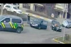 В Буче подрались два водителя (видео)