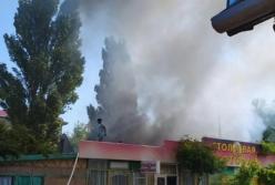 В Затоке на базе отдыха вспыхнул пожар (видео)