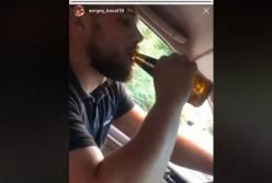 "Чувствую себя Богом": одесский коп похвастался ездой с пивом в руке (видео)