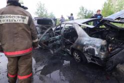 В Киеве водитель устроил массовое огненное ДТП (видео)