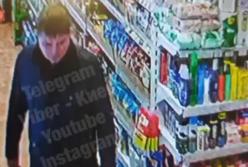 В Киеве магазинный вор засветился на камерах (видео)