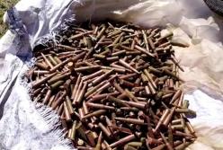 На Донбассе нашли мешок патронов (видео)