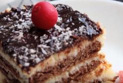 Вкуснейший кокосово-шоколадный торт без выпечки за 15 минут (видео)