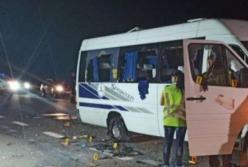 Нападение на микроавтобус под Харьковом: толпой бьют лежачего (видео)