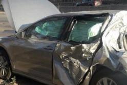 ДТП с авто депутата Сергея Лещенко: машину развернуло на 180 градусов (видео)