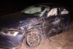 Под Киевом микроавтобус влетел в легковушку, есть пострадавшие (видео)