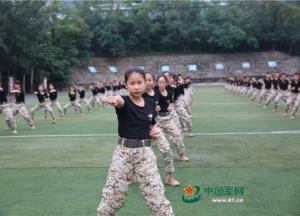 Детский военный лагерь в Китае