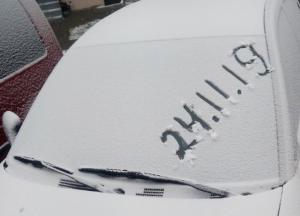 Во Львове выпал первый снег (фото)