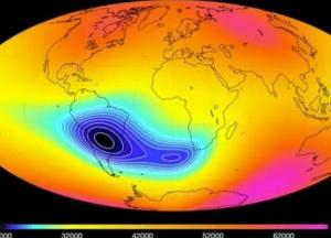 Вмятина в магнитном поле. NASA отслеживает аномалию, которой может быть 11 млн лет