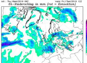 Прогноз погоды на 17 мая: на западе дожди, на юге жара