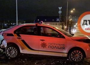 В Киеве пьяный водитель протаранил авто патрульных, есть пострадавшие (фото)
