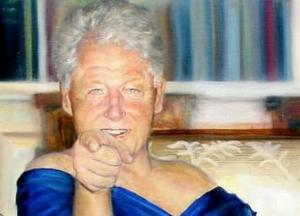 Обнаружен портрет Билла Клинтона в платье и туфлях (фото)