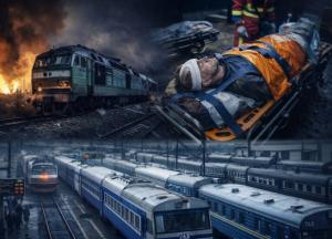 Ворожий удар по залізниці: поранено локомотивну бригаду, понад 60 поїздів курсують із затримками