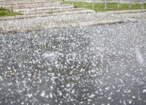 В Киеве прошел дождь с градом (видео)