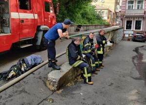 В Киеве мужчина выбросился из окна (видео)