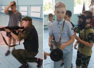В донецкой школе боевики учат детей владеть оружием (фото)
