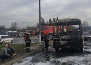 На Львовщине сгорел автобус