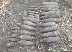 Неподалеку от села в Днепропетровской области нашли почти 30 взрывоопасных боеприпасов