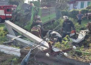 На Киевщине разбился грузовик, перевозивший животных. Водитель и пассажир погибли (фото)